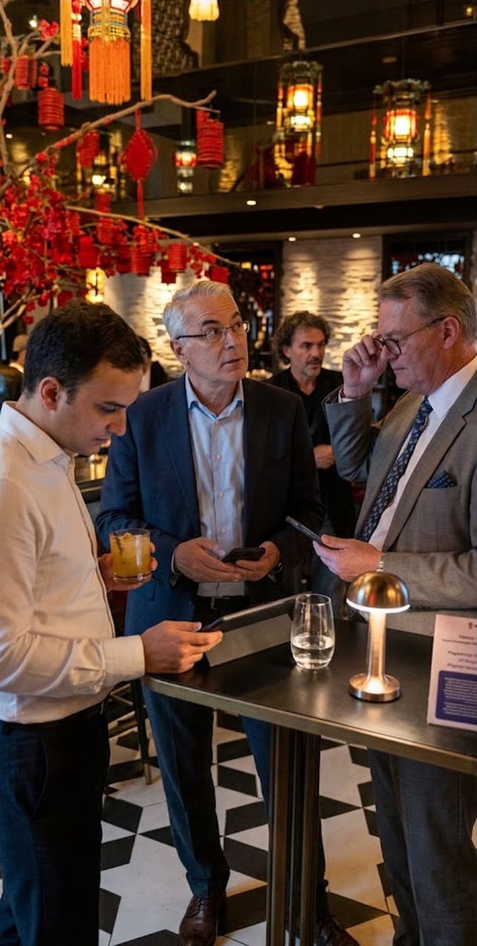 Guests in conversation at one of our evenings
